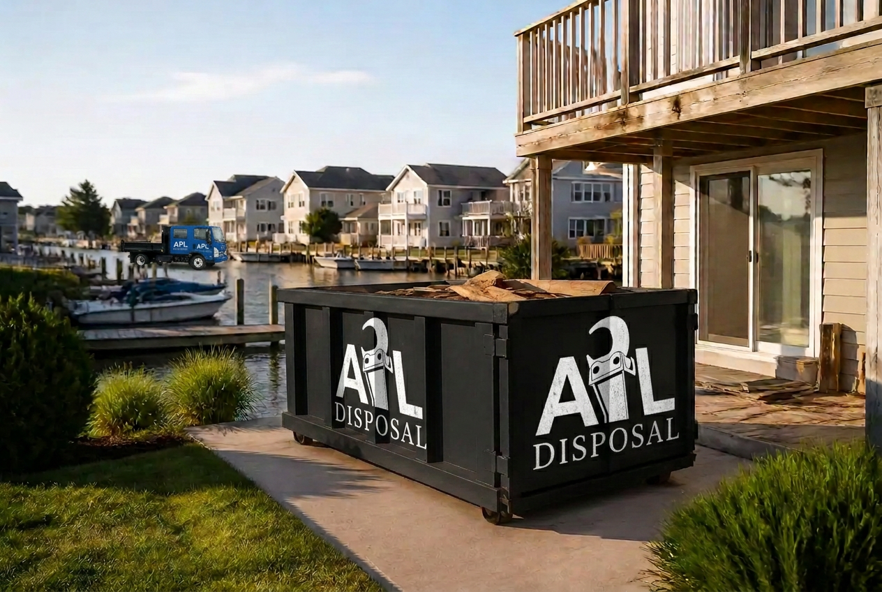 Bayfront homes and docks along the water in Ocean County, NJ — serving Lavalette